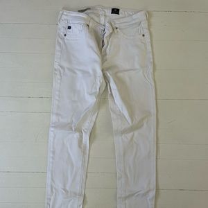 AG White Skinny Jean, Size 27